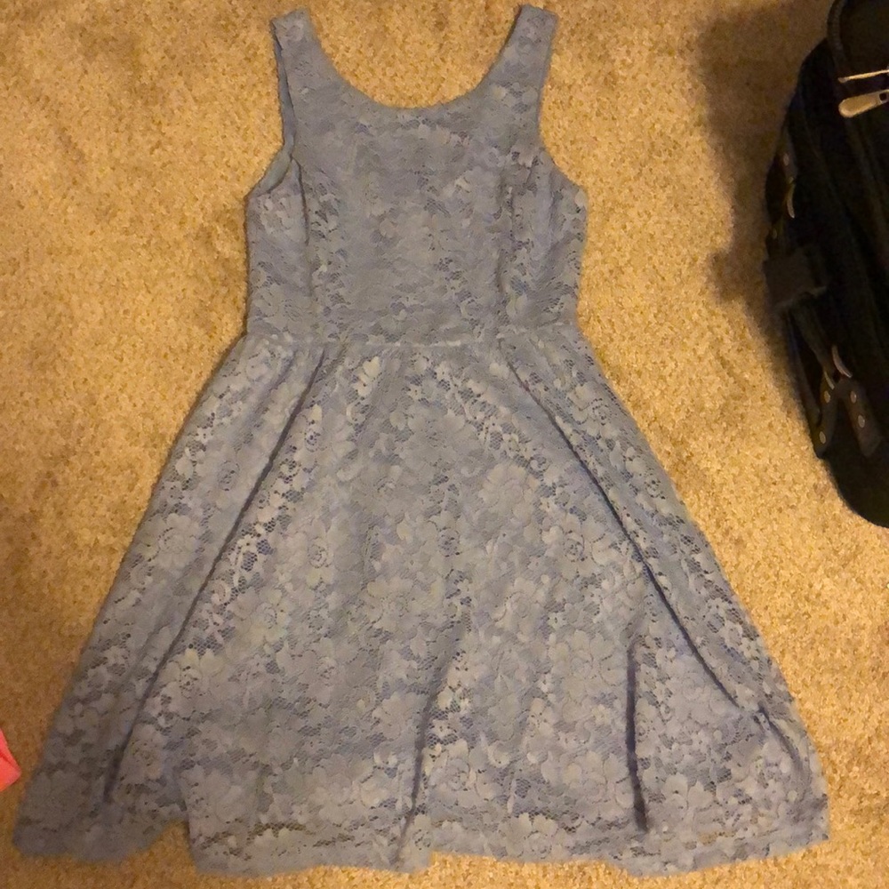 Lace blue dress